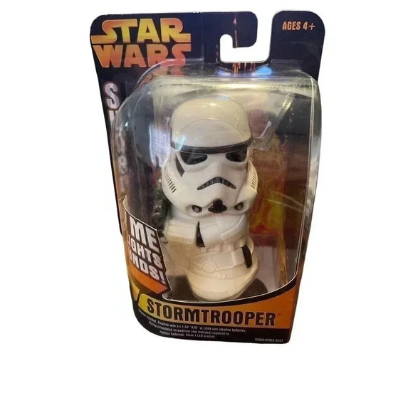 STORMTROOPER Star Wars Super D 4" inch Figure Lights & Sounds Hasbro 2005 - Picture 1 of 2